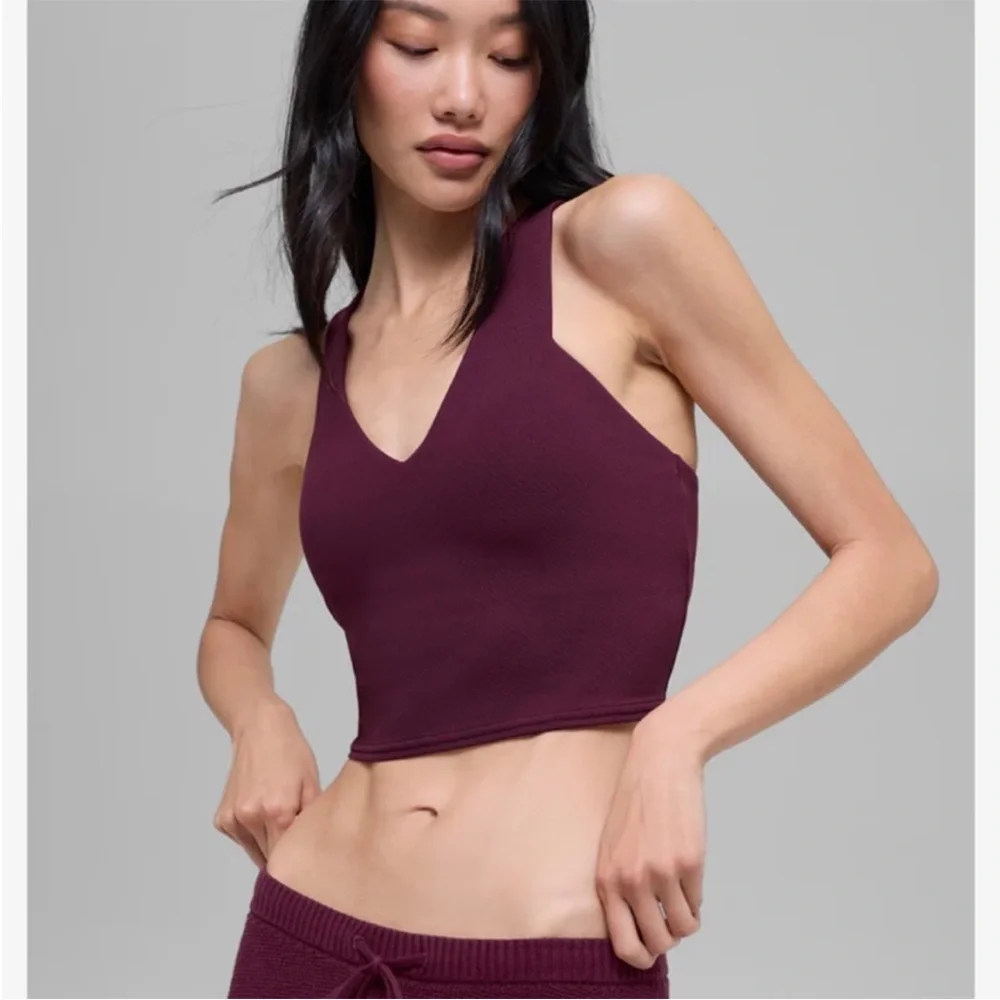 ALO Set - Airbrush Real Bra Tank & matching High Waist Full Length Leggings XS - Picture 2 of 6